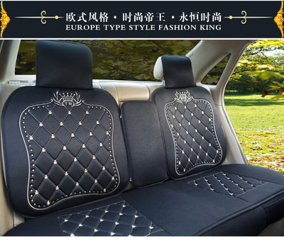新款汽車坐墊推薦 高檔冰麻四季墊，歐式風(fēng)格通用各大車型